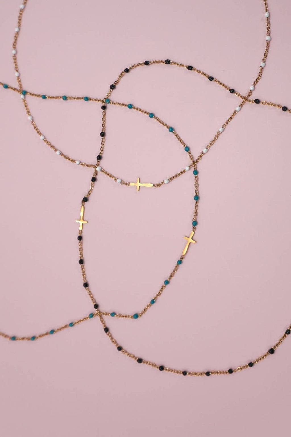 18K STAINLESS STEEL TARNISH FREE CROSS NECKLACE