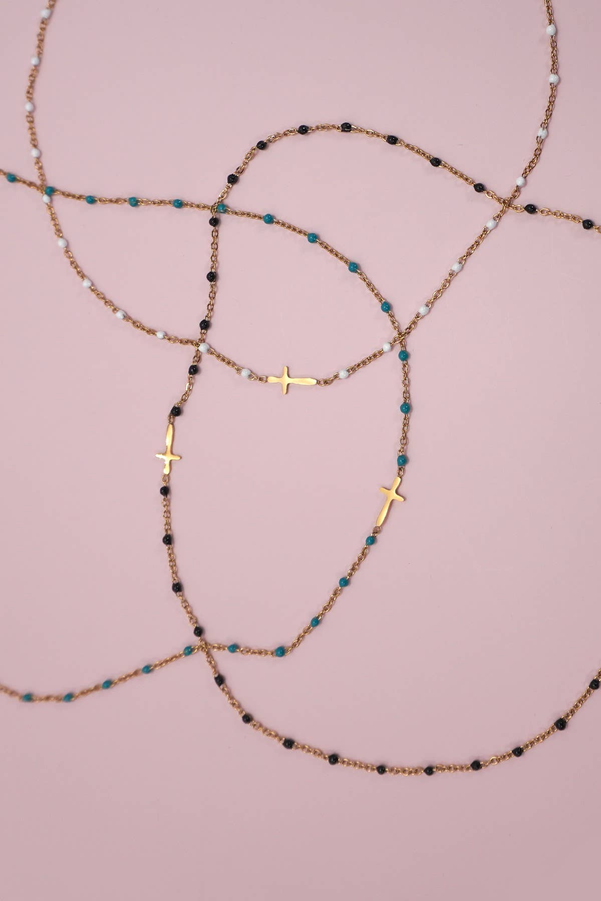 18K STAINLESS STEEL TARNISH FREE CROSS NECKLACE