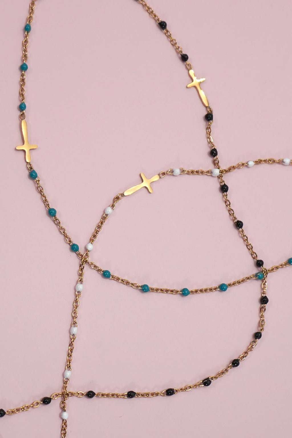 18K STAINLESS STEEL TARNISH FREE CROSS NECKLACE