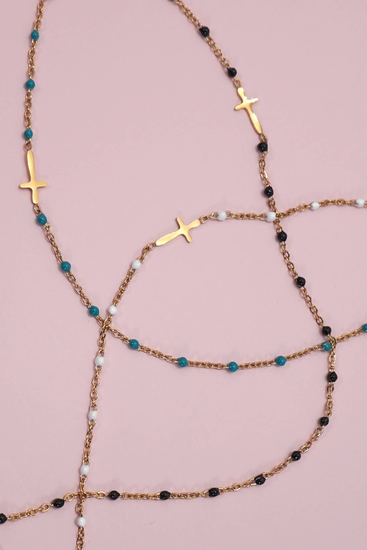 18K STAINLESS STEEL TARNISH FREE CROSS NECKLACE