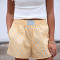 BUTTER/LIGHT BLUE SM POLKA DOT